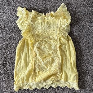 Anthropologie yellow top